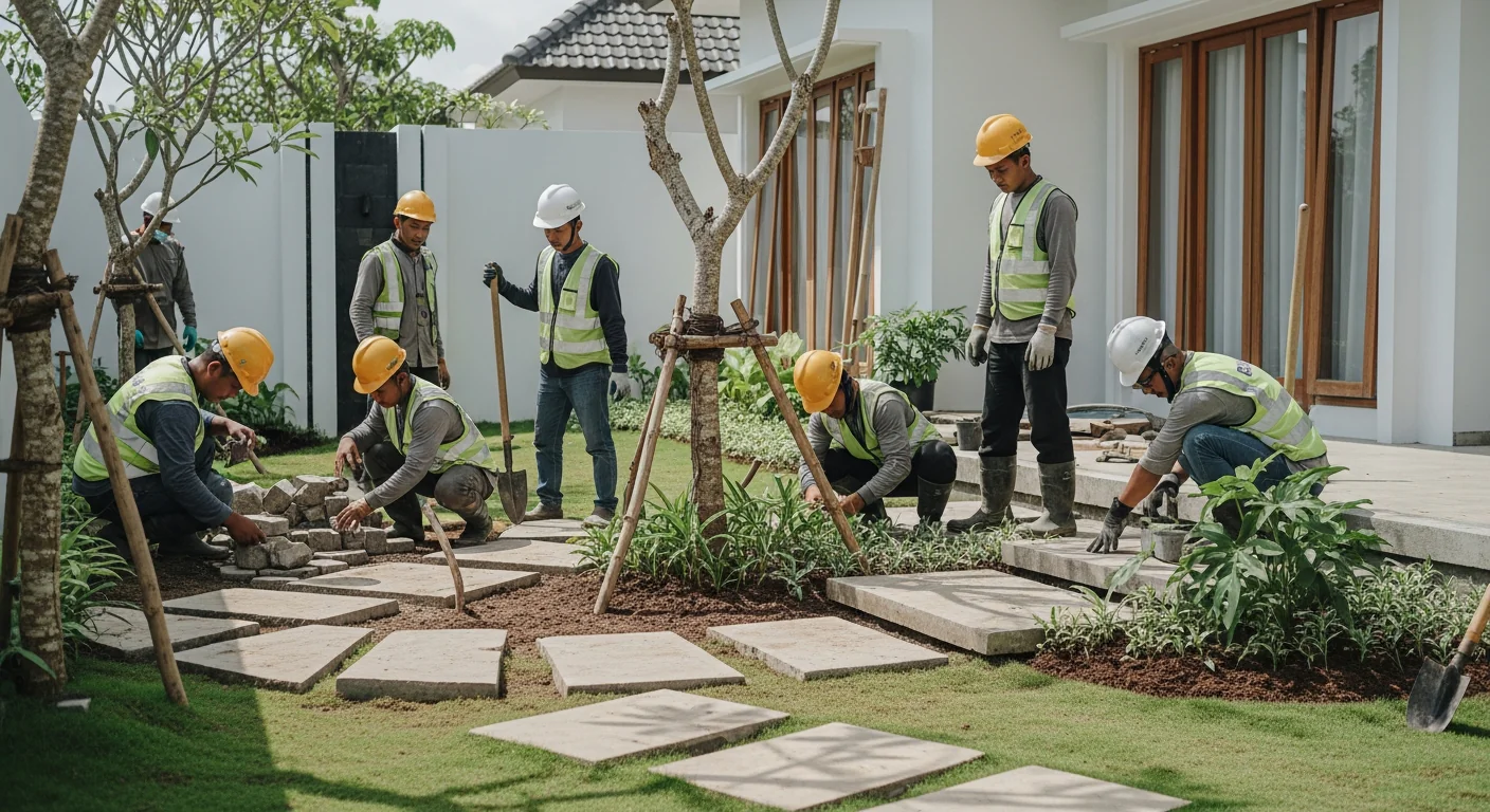 Membuat Taman Villa Minimalis